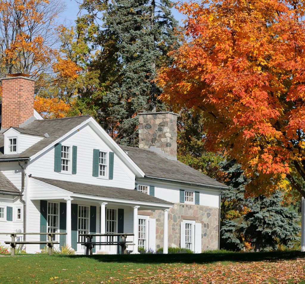 Michigan home in fall